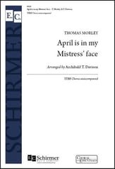 April Is in My Mistress' Face TTBB choral sheet music cover